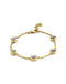 Casa Jewelry Armband Pom Grey - Parelarmband - Goud Verguld - Grijs