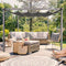 Intimo Garden - Luxe Zonnescherm / Tuinpaviljoen met stalen frame en UV-bestendig dakzeil - Prieel