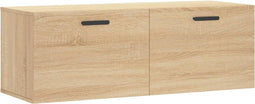 vidaXL - Wandkast - 100x36,5x35 - cm - bewerkt - hout - sonoma - eikenkleurig