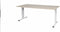 Verstelbaar Bureau - 180x90 Eiken - wit frame