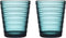 Iittala Aino Aalto - Tumbler Glazen Set - Waterglas - Vaatwasserbestendig - Zeeblauw - 22 cl - 2 Stuks