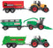 Toi-Toys Metal Tractor met Aanhanger - Speelset 6-delig - Multicolor (6 stuks)