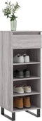 vidaXL - Schoenenkast - 40x36x105 - cm - bewerkt - hout - grijs - sonoma