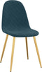vidaXL - Eetkamerstoelen - 2 - st - fluweel - blauw