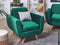 BERNES - Fauteuil - Groen - Fluweel