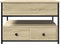 vidaXL - Salontafel - 70x50x50 - cm - bewerkt - hout - en - metaal - sonoma - eikenkleur