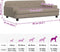 vidaXL - Hondenmand - 90x53x30 - cm - kunstleer - cappuccinokleurig