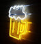 Retro Neon Verlichting – Eenvoudig op te Hangen – Bier – Wit/Geel