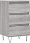 vidaXL - Dressoir - 40x35x70 - cm - bewerkt - hout - grijs - sonoma