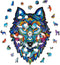 UNIDRAGON Houten Puzzel Voor Volwassenen Dier - Majestueuze Wolf - 185 stukjes - Medium 24x33 cm