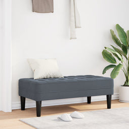 vidaXL - Ligbed - Donkergrijs - 113 - cm - Fluweel