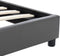 vidaXL Bedframe - Kunstleer - Hoofdbord - Grijs - 100x200 cm