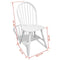 vidaXL - Eetkamerstoelen - 2 - st - massief - rubberwood - wit