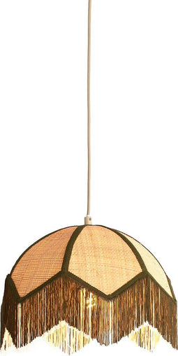 Light & Living Hanglamp Sulina - Raffia - 35cm - Naturel/Groen