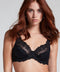 Hunkemöller Diva - Niet-voorgevormde BH - Beugel met kant - zwart - Maat D85