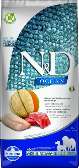 N&D Ocean hondenvoeding Zalm medium/maxi 12 kg