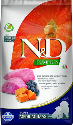 N&D Pumpkin puppyvoeding Lam medium/maxi 2.5 kg.