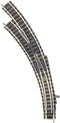N Fleischmann Piccolo (met ballastbed) 9174 Gebogen wissel, Links 45 ° 356.5 mm, 420 mm 1 stuk(s)