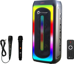 N-GEAR LGP Juke 808 - Bluetooth Speaker - Karaokeset - Partybox met 2 Microfoons - Zwart