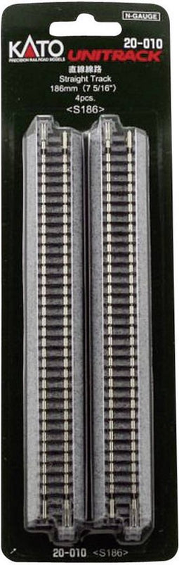 N Kato Unitrack 7078002 Rechte rails 186 mm 4 stuk(s)