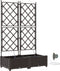vidaXL - Tuinplantenbakken - met - waterirrigatiesysteem - - - 2 - stuks - - - Bruin