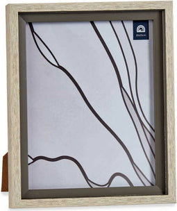 Fotolijsten Grijs Bruin 24 x 2 x 29 cm Kristal Hout Plastic