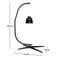 Coast C-vormige Hangstoel Standaard - 207cm - 150kg - Zwart