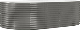 vidaXL - Plantenbak - 212x140x68 - cm - gepoedercoat - staal - grijs