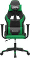 vidaXL - Gamestoel - kunstleer - zwart - en - groen