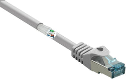 Renkforce RF-5047490 RJ45 Netwerkkabel, patchkabel CAT 6A S/FTP 2.00 m Grijs Vlambestendig 1 stuk(s)