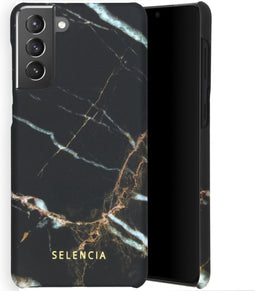 Selencia Hoesje Geschikt voor Samsung Galaxy S21 Plus Hoesje - Selencia Maya Fashion Backcover - zwart
