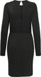 Onlrich l/s glitter dress JRS - Jurk - Lange mouwen - O-hals - Zwart/zwart metallic - M