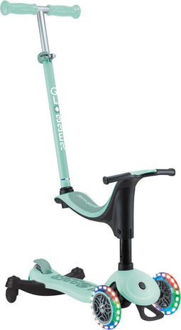 Globber Go Up Sporty Lights 360° - Meegroeistep - Lichtgevende wielen - Mint