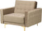 ABERDEEN - Chesterfield fauteuil - Beige - Fluweel