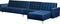 ABERDEEN - Hoekslaapbank - Marineblauw - Links - 347 cm - Fluweel