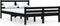 vidaXL - Bedframe - massief - hout - zwart - 120x190 - cm