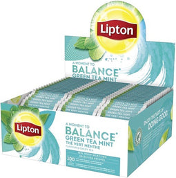 Thee lipton balance green tea mint 100x1.5gr