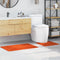 vidaXL - 2-delige - badmat - set - in - oranje - met - antislip - van - polypropyleen
