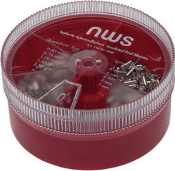 NWS 144-BS-1400 Assortiment adereindhulzen 0.5 mm², 0.75 mm², 1 mm², 1.5 mm², 2.5 mm² Ongeïsoleerd Zilver 1400 stuk(s)