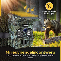 ODESSEY WildHunt Solar - Wildcamera - 4K - 48MP - Nachtzicht - IP66 - 64GB SD