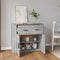 vidaXL - Dressoir - 80x33x70 - cm - bewerkt - hout - grijs - sonoma - eikenkleurig