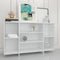 vidaXL - Dressoir - 120x30x75 - cm - bewerkt - hout - wit