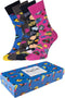 Happy Socks - Forrest Gift Box - Unisex - 4 paar sokken - Blauw Roze Oranje Bruin (4 paar)