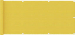 vidaXL - Balkonscherm - 75x300 - cm - HDPE - geel