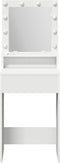 vidaXL - Witte - Make-uptafel - met - LED-verlichting, - 50x41x135 - cm