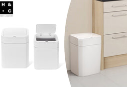 Home & Comfort - Sensor Prullenbakset - 16L + 12L - Automatische Vuilnisbak - Wit (2 stuks)