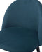 VISALIA - Eetkamerstoel - Blauw - Fluweel