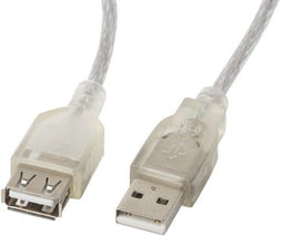 Lanberg CA-USBE-12CC-0018-TR - USB 2.0 Kabel - 1,8 m - Transparant
