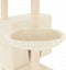 vidaXL - Kattenmeubel - met - sisal - krabpalen - 143 - cm - crèmekleurig