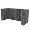 vidaXL - Schanskorf - drievoudige - vuilnisbak - ombouw - 250x100x120 - cm - staal